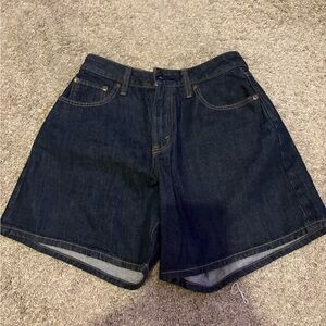 Abercrombie & Fitch Dark Indigo Denim Shorts